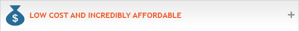 Low cost and incredibly affordable